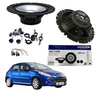 Kit Casse Altoparlanti Alpine Sxe1750s 2 Vie Separate Anteriori per Peugeot 206