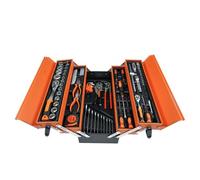 Kit Cassetta attrezzi completa 85 utensili a 5 scomparti chiavi cricchetti pinze