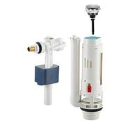 Kit Cassetta WC con Valvola a Galleggiante + Meccanismo con Pulsante | Sistema Completo di Scarico | Compatibile e Facile da Montare | NOYON & THIEBAULT