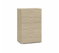 kit Cassettiera in Legno 5 Cassetti Mobile Base Cucina Bagno Camera 45x38x101