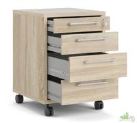 KIT CASSETTIERA PER UFFICIO 4 CASSETTI CON ROTELLE PRIMA 48X49X68H LEGNO