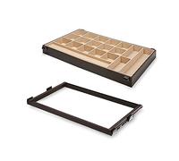 Kit cassetto - Include Guide Regolabili per armadi da 900 mm, Chiusura Morbida, Realizzato in Acciaio e Alluminio, Colore Moka.