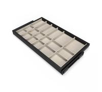 Kit Cassetto Organizzatore e Telaio per Armadio 800 mm in Alluminio e Plastica Emuca Grigio Pietra