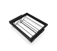 Kit Cassetto Portascarpe e Telaio per Armadio 600 mm in Alluminio e Plastica Emuca Nero