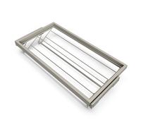 Kit Cassetto Portascarpe e Telaio per Armadio 900 mm in Alluminio e Plastica Emuca Grigio Pietra