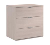 Kit Cassettone 3 Cassetti 80 x 38 x 77 Rovere Chiaro Fores Habitat