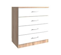 Kit cassettone 4c cm.70x40x72h rovere bianco