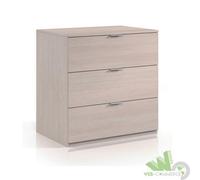 Kit cassettone 3 cassetti 80x38x77 rovere chiaro