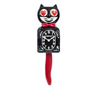 Kit Cat Klock Crimson Royale con occhi a cuore, iconico orologio a forma di gatto con cuore e coda mobili, orologio da parete a batteria, prodotto negli Stati Uniti, perfetto per la decorazione