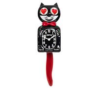 Kit Cat Klock Crimson Royale con occhi a cuore, iconico orologio a forma di gatto con cuore e coda mobili, orologio da parete a batteria, prodotto negli Stati Uniti, perfetto per la decorazione