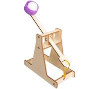 Kit catapulta - Giocattoli scientifici educativi, set da gioco per esperimenti di fisica con componenti in legno per l'apprendimento dello stelo, modello di trabucco fai da te, set di costruzione