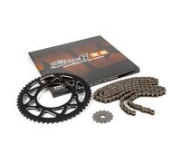 Kit catena 14x53 - 420 Stage6 CNC alluminio nero Derbi DRD Pro