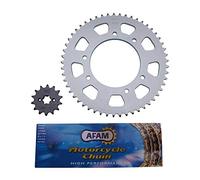 KIT CATENA ADATTABILE DERBI 50 SENDA DRD R - -----DRD SM 420 14x53 (ALESAGGIO 102mm) (RAPPORTO ORIGINALE) -AFAM-