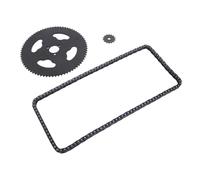 Kit Catena Corona Dentata T8F, T8F 10mm I.D. Pignone con Foro 14T + Catena T8F 120 Maglie + T8F 74T I.D. Set Corona Posteriore da 29 Mm