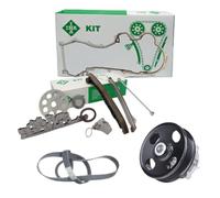 Kit Catena Distribuzione Compatibile con Fiat Punto 1.3 Multijet con Pompa e Cinghia Servizi