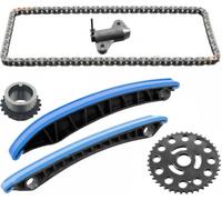 febi bilstein 106357 - Set catena di controllo per albero a camme, con guide scorrevoli e tendicatena, 1 pezzo