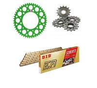 Kit Catena E Pignone Verde Renthal Per Kawasaki KX100C1/C2/C3 1998-2000