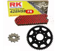 Kit Catena Idoneo per Daelim Vs 125 97-03 Catena RK Fr 428 Hsb 126 Aperto Rossa