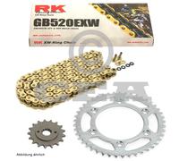 Kit Catena Polaris Outlaw MXR 450 08-10, Catena RK GB 520 Exw 98, Aperto, Oro, 1