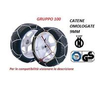 KIT CATENE DA NEVE PER AUTO 9mm GRUPPO 100 OMOLOGATE 215 50 R17 TUV CERT V5117