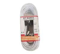 KIT CAVETTO STENDIBIANCHERIA BIANCONE MATASSA Ø 5 mm - 20 mt - 1 tirante + 2 fe