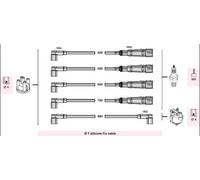 KIT CAVI CANDELA VW CORRADO GOLF LUPO POLO VENTO 1.0 1.4 1.6