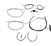 Kit Cavi/Freni Manubrio LA Choppers 15"-17" Vinile Nero #LA-8211KT2-16B