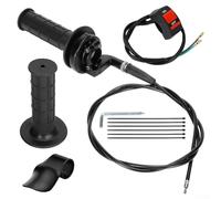 Kit cavo acceleratore per Mini per bici 50-250CC, maniglia nera acceleratore con interruttore Kill e Cruise Assist, lunghezza totale 120 cm, chiave inclusa