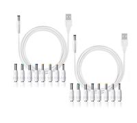 Kit Cavo Alimentazione DC con 8 Adattatori per Ricarica USB 5V 9V 12V Compatibil