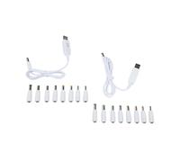 Kit Cavo Alimentazione DC con 8 Adattatori per Ricarica USB 5V 9V 12V Compatibil