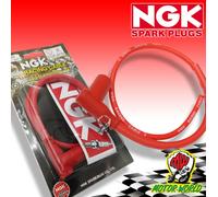 KIT CAVO CANDELA AL SILICONE ROSSO + PIPETTA ORIGINALE NGK MOTO SCOOTER