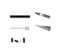 Kit cavo e guaina elvedes micro flex per trasmissione a corona singola o 3 0 mm o 0 9 mm 2400 mm 2500 mm