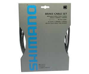 Kit cavo e guaina freno per ruota anteriore e posteriore Shimano Noir