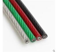 Kit Cavo In Acciaio Inossidabile Corda d'acciaio rivestita in plastica PVC 1 1,5 2 3 4 5mm Linea di abbigliamento twist in plastica Tranded 304 con corda d'acciaio Kit Fune Metallica Da Giardino(Black