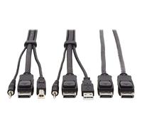 Kit cavo KVM Dual DisplayPort 4K USB 3,5 mm Audio 3xM/1,8 m