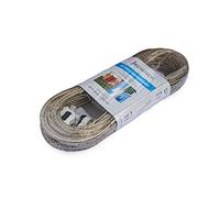 Kit cavo stendibiancheria con morsetti di bloccaggio, Misura Ø 4 x 20 metri, Resistente acciaio rivestito in PVC antiruggine, per interno ed esterno