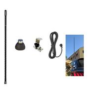 Kit CB SIRIO KIT1 con Antenna in fibra Flex-Log 3 da 88cm e 300W (s.t.), Base 3/8", Supporto Antenna Inox Inclinabile 2 direzioni, Cavo 4mt RG 58