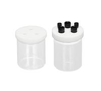 Kit cella elettrolitica ermetica in vetro borosilicato ad alto tenore di carbonio con coperchio in PTFE - Volumi da 10 ml a 500 ml for uso in laboratorio, 1 pz.(Ultra-Hermetic 20mL)