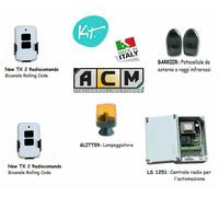 kit Centrale +2 Telecomandi + Fotocellule + Lampeggiante automazione di serrande