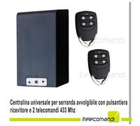 Centralina universale per serranda garage + ricevitore e 2 telecomandi 433 Mhz