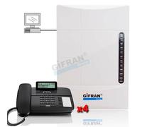 Kit Centralino telefonico analogico 3/8 + 4 telefoni Gigaset nero centralini PC