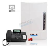 Kit Centralino telefonico analogico 3/8 + 8 telefoni Gigaset nero centralini PC