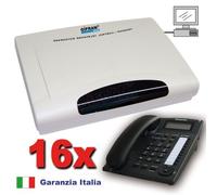 Kit Centralino telefonico analogico 4/16 linee Disa 90s. + 16 telefoni Panasonic