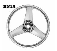 Kit cerchi in lega vintage a 3 razze Royal Enfield, 19''-18", disco - tamburo