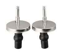 Kit Cerniera Casa Copri WC Ricambi Acciaio + Gomma 2 Pezzi Design Comodo