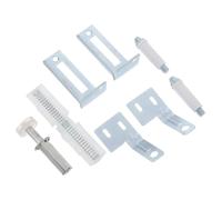 Kit Cerniera per Porta a Soffietto con Perno Superiore Argento