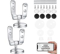Kit Cerniere Tavoletta WC Acciaio Antiruggine Universali e Paracolpi Super Soft