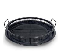 Kit Cestello Barbecue Rotondo in Acciaio Inox per Cucina da Esterno e Campeggio
