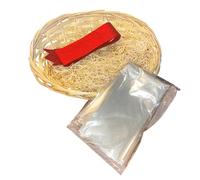 Kit Cesto Natalizio Con Riempimento Cellofan E Nastro - Beige