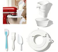 Kit-ch-en-A-id-Accessori in Silicone per Mixer Kit-ch-en-a-id da 4,5-5 Quart con Paraschizzi Cucina Imbuto Ciotola Portaoggetti e Strumenti Ideale per La Panificazione Quotidiana Piegabile